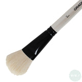 ARTIST BRUSH - Daler Rowney - GRADUATE -  Wash -  WHITE GOAT - OVAL MOP 1"