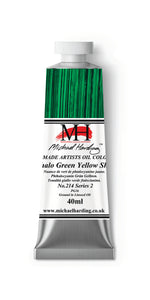 Michael Harding Handmade Oil 40ml tube-	Phthalocyanine Green Yellow Shade 40ml (series 2)