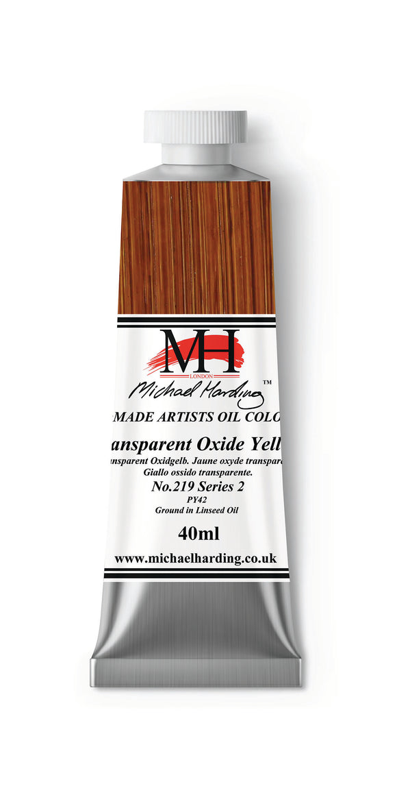 Michael Harding Handmade Oil 40ml tube-	Transparent Oxide Yellow 40ml (series 2)