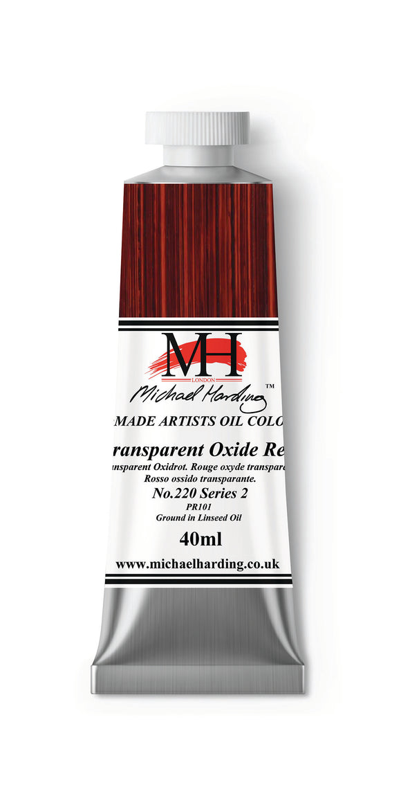 Michael Harding Handmade Oil 40ml tube-	Transparent Oxide Red 40ml (series 2)