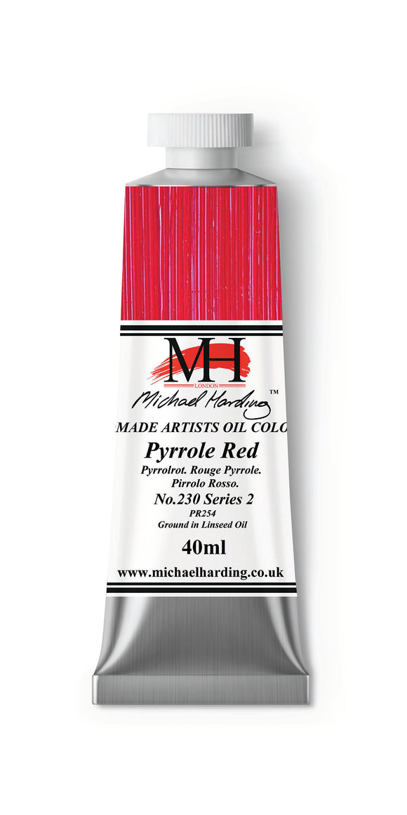 Michael Harding Handmade Oil 40ml tube-	Pyrrole Red 40ml (series 2)