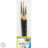 Acrylic Paint Set- Daler Rowney SYSTEM3 INTRODUCTION SET - BUNDLE (10  x 22ml tubes, A4 Pad & Brushes)