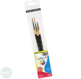 BRUSH SET - Daler Rowney - SYSTEM 3 - 301 - Round 2, SPOTTER 10/0 & 1" SCRIPT RIGGER