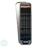 Drawing & Sketching Pencils - Derwent - SKETCHING WATER-SOLUBLE - 6 assorted tin