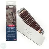Coloured Pencil Sets -DERWENT COLOURSOFT -  6 tin - PORTRAIT COLOURS