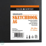 HARDBACK SKETCHBOOK - Square Bound - Daler Rowney - GRADUATE -  A6 PORTRAIT - 130G - 46 sheet