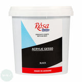 SURFACE PREPARATION - ROSA STUDIO - BLACK Gesso Primer - 1000ml (1 Litre)