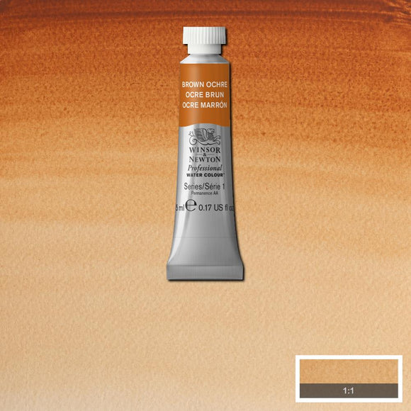 Watercolour 5ml Tube - Winsor & Newton Professional -  Brown Ochre