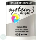 ACRYLIC PAINT - Daler Rowney - SYSTEM 3 -  500ml pot -	Titanium White