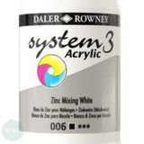 ACRYLIC PAINT - Daler Rowney - SYSTEM 3 -  500ml pot -	Zinc Mixing White