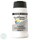 ACRYLIC PAINT - Daler Rowney - SYSTEM 3 -  500ml pot -	Zinc Mixing White