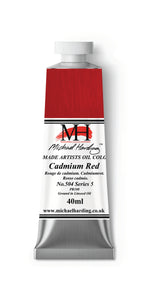 Michael Harding Handmade Oil 40ml tube-	Cadmium Red 40ml (series 5)