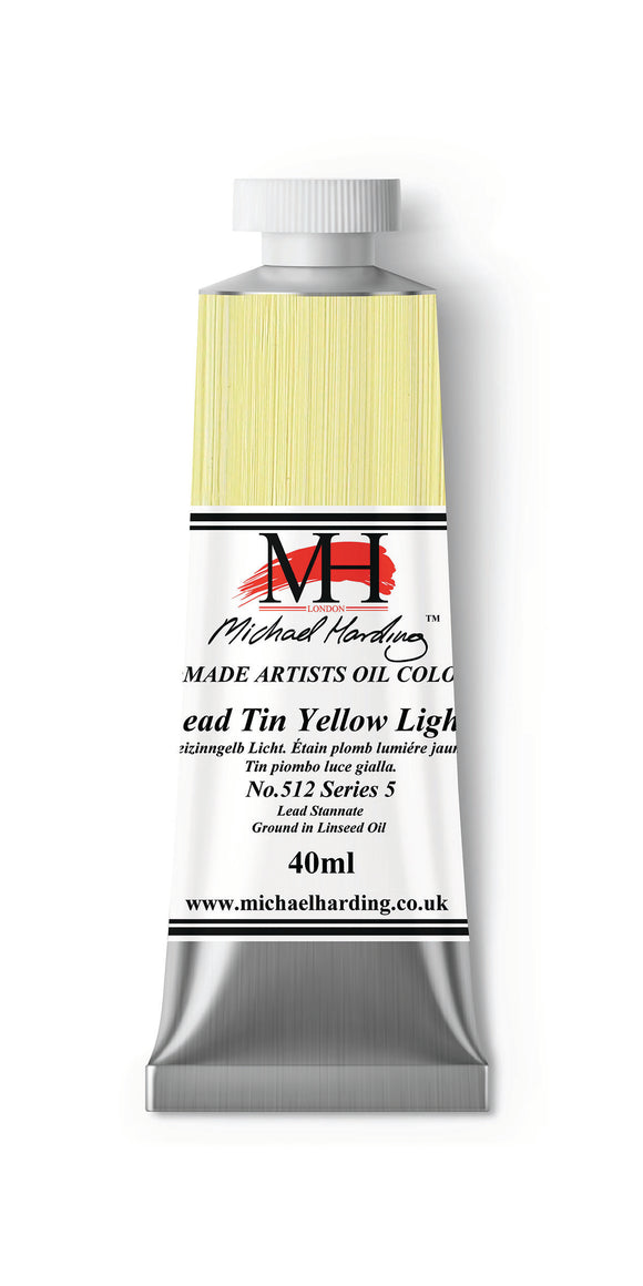 Michael Harding Handmade Oil 40ml tube-	Lead Tin Yellow Light 40ml (series 5)