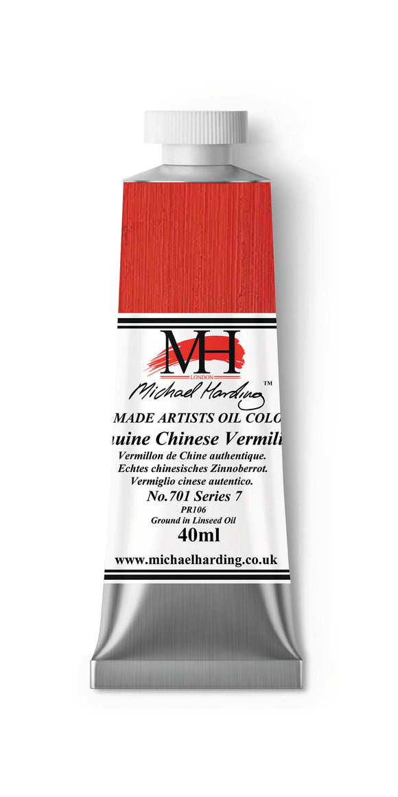 Michael Harding Handmade Oil 40ml tube-	Genuine Chinese Vermilion 40ml (series 7)