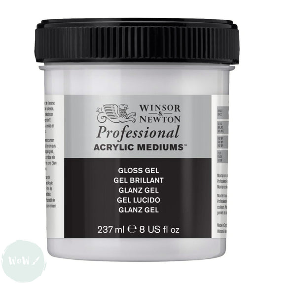 ACRYLIC MEDIUMS - Winsor & Newton PROFESSIONAL -  GLOSS GEL - 237ml