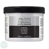 ACRYLIC MEDIUMS - Winsor & Newton PROFESSIONAL -  GLOSS GEL - 474ml