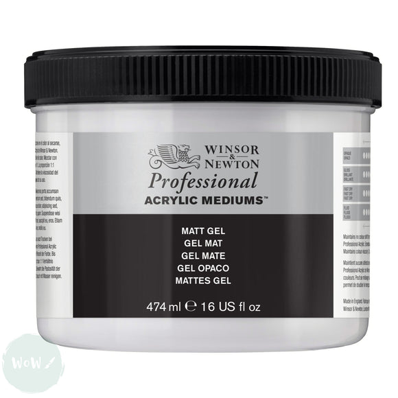 ACRYLIC MEDIUMS - Winsor & Newton PROFESSIONAL -  MATT GEL - 474ml