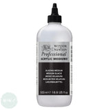 ACRYLIC MEDIUMS - Winsor & Newton PROFESSIONAL -  GLAZING MEDIUM - 500ml