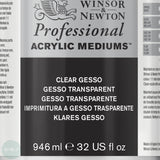 SURFACE PREPARATION - Winsor & Newton PROFESSIONAL -  CLEAR - Gesso Primer - 946ml