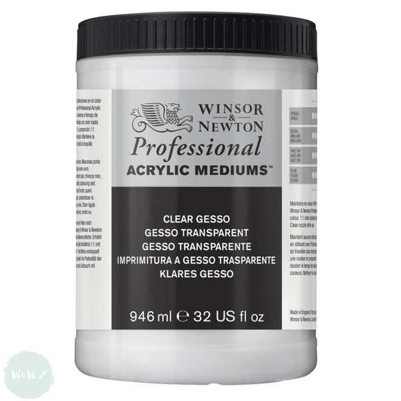 SURFACE PREPARATION - Winsor & Newton PROFESSIONAL -  CLEAR - Gesso Primer - 946ml