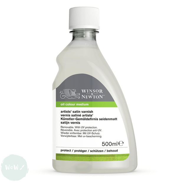 Varnish (Brush Applied) - Winsor & Newton -  500ml -  ARTISTS SATIN VARNISH