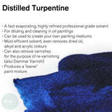 Oil Painting Solvents- Winsor & Newton - DISTILLED TURPENTINE - 250ml