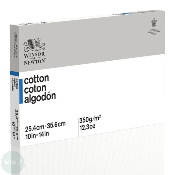 Artists Stretched Canvas - STANDARD Depth - WHITE PRIMED Cotton - SINGLE - 350 gsm Winsor & Newton CLASSIC - 10 x 14” (254 x 356 mm)