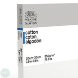 Artists Stretched Canvas - STANDARD Depth - WHITE PRIMED Cotton - SINGLE  - 350 gsm - Winsor & Newton CLASSIC -  20 x 20cm (7.9 x 7.9")