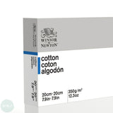 DEEP EDGE White Primed Stretched 100% Cotton Canvas – Winsor & Newton CLASSIC -  20 x 20cm (Approx. 8 x 8”)