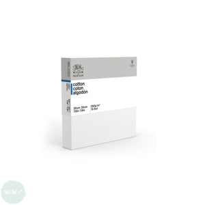 DEEP EDGE White Primed Stretched 100% Cotton Canvas – Winsor & Newton CLASSIC -  20 x 20cm (Approx. 8 x 8”)