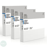 DEEP EDGE White Primed Stretched 100% Cotton Canvas – Winsor & Newton CLASSIC -  20 x 20cm (Approx. 8 x 8”) - BOX OF 3