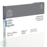 Artists Stretched Canvas - STANDARD Depth - WHITE PRIMED Cotton - SINGLE  - 480 gsm - Winsor & Newton PROFESSIONAL  -   10 x 14"