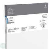 Artists Stretched Canvas - STANDARD Depth - WHITE PRIMED Cotton - SINGLE  - 480 gsm - Winsor & Newton PROFESSIONAL -   14 x 18" (356 x 457 mm)