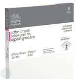 Artists Stretched Canvas - STANDARD Depth - WHITE PRIMED Cotton - SINGLE  - 280 gsm Winsor & Newton PROFESSIONAL SMOOTH (Fine Detail) -   12 x 16" (305 x 406 mm)