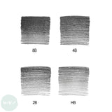 Sketching Set - Winsor & Newton - STUDIO COLLECTION - Graphite Pencils - 4 assorted & Eraser