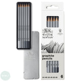 Sketching Set - Winsor & Newton - STUDIO COLLECTION - Graphite Pencils - 6 assorted