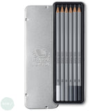 Sketching Set - Winsor & Newton - STUDIO COLLECTION - Graphite Pencils - 6 assorted