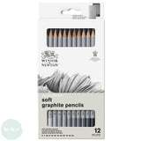 Sketching Set - Winsor & Newton - STUDIO COLLECTION - Soft Graphite Pencil Set x 12
