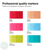 GRAPHIC MARKER PEN - Winsor & Newton ProMarker BRUSH Set- 6 Piece MID TONES