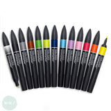 GRAPHIC MARKER PEN - Winsor & Newton ProMarker Set- 12 Assorted plus FREE BLENDER  - SET 1