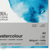 Watercolour Paper - PAD - Winsor & Newton - 300gsm/140lb - Cold Pressed (NOT) Surface - A3