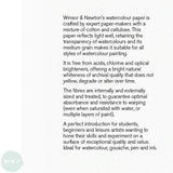 Watercolour Paper - PAD - Winsor & Newton - 300gsm/140lb - Cold Pressed (NOT) Surface - A3