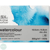 Watercolour Paper - PAD - Winsor & Newton - 300gsm/140lb - Cold Pressed (NOT) Surface - A6 POSTCARD