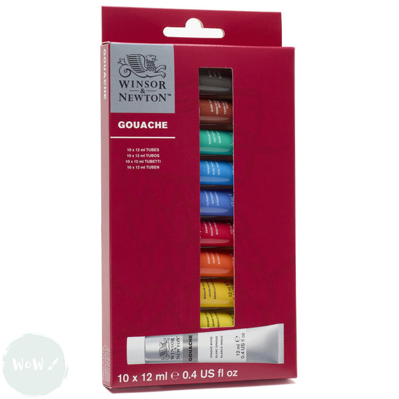 Gouache Set- Winsor & Newton Gouache - 10 x 12ml Tubes