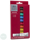 Gouache Set- Winsor & Newton Gouache - 10 x 12ml Tubes