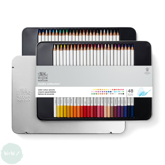 Watercolour Pencil Sets - Winsor & Newton STUDIO COLLECTION - 48 Assorted