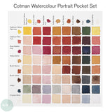 Watercolour Paint Sets - Winsor & Newton COTMAN – PORTRAIT Pocket Set - 8 x Half Pans & 1 x Pocket Brush