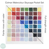 Watercolour Paint Sets - Winsor & Newton COTMAN – SKYSCAPE Pocket set - 8 x Half Pans & 1 x Pocket Brush