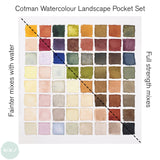 Watercolour Paint Sets - Winsor & Newton COTMAN – LANDSCAPE Pocket set - 8 x Half Pans & 1 x Pocket Brush