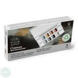 Watercolour Paint Sets - Winsor & Newton COTMAN – METALLIC Pocket Set - 8 x Half Pans & 1 x Pocket Brush